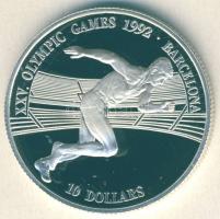 Cook-szigetek 1990. 10$ Ag "Olimpia-futás" T:PP