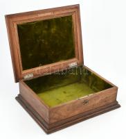 Régi fadoboz, kopott, 29x36 cm