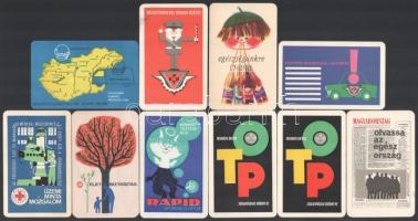 10 db reklámos kártyanaptár az 1960-as évekből