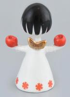 Hollóházi angyalka, kopott, jelzett, m:8cm