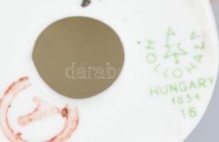 Hollóházi angyalka, kopott, jelzett, m:8cm