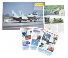 Katonai repülők és helikopterek. Modern nyomtatvány gyűjtemény, benne Mintakártyák, stb