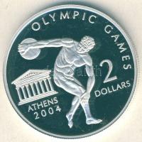 Cook-szigetek 2002. 2$ Ag "Olimpia-diszkoszvető" T:PP