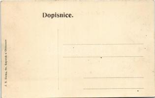 Velehrad, Pozdrav ze Staroslavného Velehradu. Art Nouveau, floral, J.N. Derka