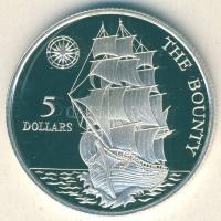 Niue 1992. 5$ Ag "Bounty-hajó" T:PP