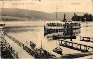 1907 Wörthersee, Dampfer Helios mit Loretto / steamship (EK)