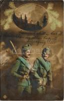 1916 Osztrák-magyar katonák / WWI Austro-Hungarian K.u.K. military art postcard, soldiers (Rb)