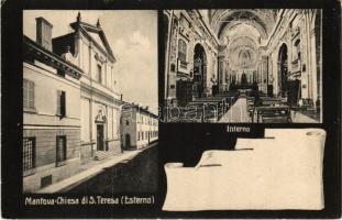 1905 Mantova, Mantua; Chiesa di S. Teresa, Esterno, Interno / church interior