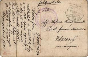 1916 Weltkrieg. Maschinengewehr-Abteilung im Schützengraben / WWI German military art postcard, mach...