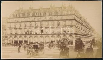 cca 1900 Párizs, Grands Magasins, kartonra ragasztott fotó, 10×17 cm