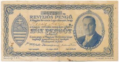 Budapest 1930. Revíziós Pengő arcképes változat, kitöltött T:III fo.