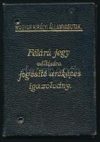 1936 Bp., Magyar Királyi Államvasutak fényképes igazolvány