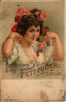 Leichners Fettpuder Berlin / German powder advertisement. Littauer & Boysen litho (felületi sérülés / surface damage)