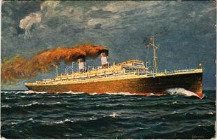1932 SS ROMA Navigazione Generale Italiana / Italian ocean liner, steamship (Rb)