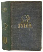 Baktay Ervin: India. Bp.,1941,Singer és Wolfner. Második, függelékkel bővített kiadás. Fekete-fehér ...
