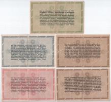 1946. 10.000AP - 1.000.000AP (5xklf), közte az 1.000.000AP élénk, sötét színű alapnyomattal T:III