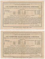1949. "XI. Újjáépítési Állami Sorsjáték" A és B fél sorsjegy 60.000Ft-ról, bélyegzéssel T:...