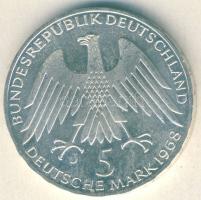 NSZK 1968. 5M Ag "Raiffeisen" T:BU