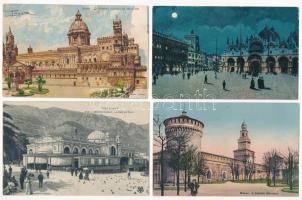 44 db RÉGI külföldi város képeslap vegyes minőségben, sok olasz / 44 pre-1945 European town-view postcards in mixed quality, many Italian