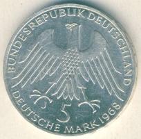 NSZK 1968. 5M Ag "Raiffeisen" T:BU