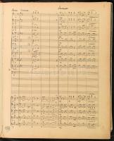cca 1910 A Koldus opera partitúra kézzel írott kottafüzet, hozzá néhány egyéb kotta lap