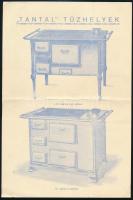 cca 1930 Swoboda Alajos és Társai Automat Kályha- és Tűzhelygyár "Tantal" tűzhelyek reklám...