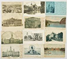 Kb. 185 db RÉGI hosszú címzéses történelmi magyar város képeslap vegyes minőségben, szép anyag! / Cc...