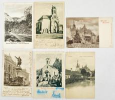 Kb. 185 db RÉGI hosszú címzéses történelmi magyar város képeslap vegyes minőségben, szép anyag! / Cc...