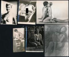 6 db amatőr erotikus / pornográf fotó, vegyes méretben