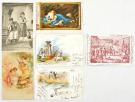 Kb. 92 db RÉGI hosszú címzéses motívum képeslap vegyes minőségben / Cca. 92 pre-1910 motive postcard...