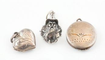 Ezüst(Ag) medál, 3 db, jelzett, nettó: 8,7 g