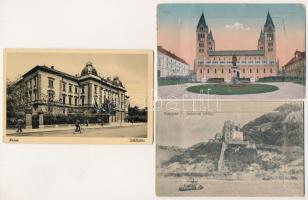 12 db RÉGI történelmi magyar város leporello képeslap vegyes minőségben / 12 pre-1945 historical Hun...