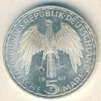 NSZK 1969. 5M Ag "Mercator" T:BU