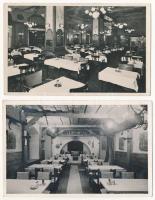 14 db RÉGI magyar város képeslap vegyes minőségben: ÉTTEREM BELSŐK / 14 pre-1945 Hungarian town-view...