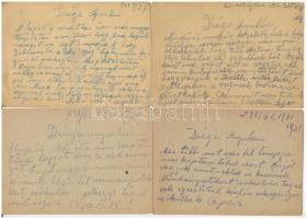 38 db magyar második világháborús zsidó KMSZ (közérdekű munkaszolgálatos) tábori posta munkatáborból...