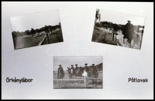 Örkénytábor - katonai tábor, fotóalbum repró negatívja, 11 kisfilm kocka tekercsben