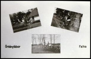 Örkénytábor - katonai tábor, fotóalbum repró negatívja, 11 kisfilm kocka tekercsben