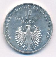 Németország 1998F 10M Ag "50 éves a Német Márka" T:1- kis patina Germany 1998F 10 Mark Ag ...