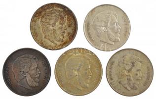 1947. 5Ft Ag "Kossuth" (5x) T:2,2- karc, patina Adamo F8.1