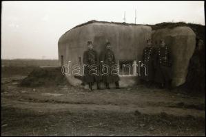 II. világháborús katonai bunker, fotónegatív, 6×9 cm