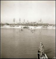 II. világháborús hidász katonák, 6 db fotónegatív, 6×6 cm