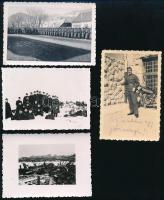 II. világháborús katonai fotók, vegyes méretben, 13 db