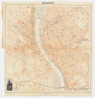 1926 Dr. Vigyázó János: Budapest térképe, 1 : 20.000, Bp., Turistaság és Alpinizmus kiadása, néhány ragasztással, 33,5x31,5 cm