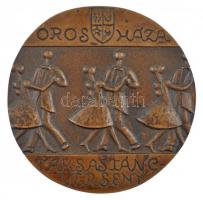 Rajki László (1939-) DN Orosháza - Társastáncverseny egyoldalas, öntött bronz emlékérem (88mm) T:1-