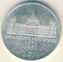 NSZK 1971. 5M Ag "100 Jahre Reichsgründung" T:2/3