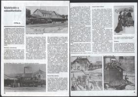 cca 1950-1980 10 db vasúti témájú cikk, képes újság kivágás