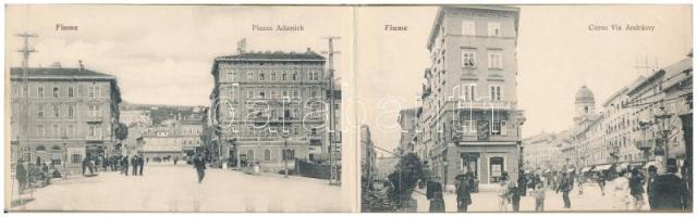 Quarnero, Kvarner Gulf; Crikvenica, Abbazia, Fiume. Belül Pannónia kivándorlási hajó, Schenk kávéház...