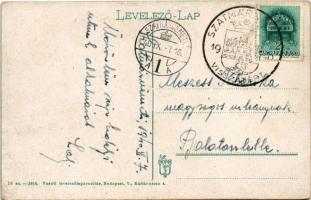 Nagykároly, Carei; Megyeháza. Vasúti levelezőlapárusítás 10. sz. 1916. / Prefectura / county hall + ...