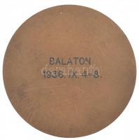 1936. "M. Kir. Légügyi Hivatal - Emlékül" egyoldalas bronz emlékérem hátoldalán gravírozás...