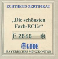 Európa 1999. "ECU" bicolor emlékérem T:PP Tanúsítvánnyal!